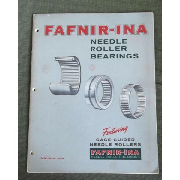 Fafnir Ina Needle Roller Bearings 1966 Catalog N 101 #1 image